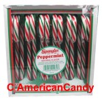 Spangler Candy Canes Peppermint red, white & green 170g